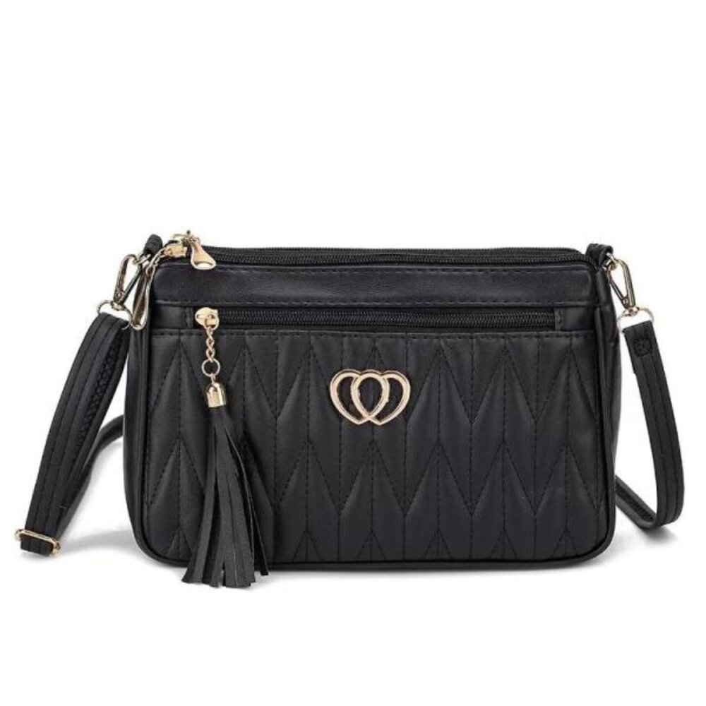 Ladies Casual Crossbody Handbag with Zipper ** 6 colors to choose **